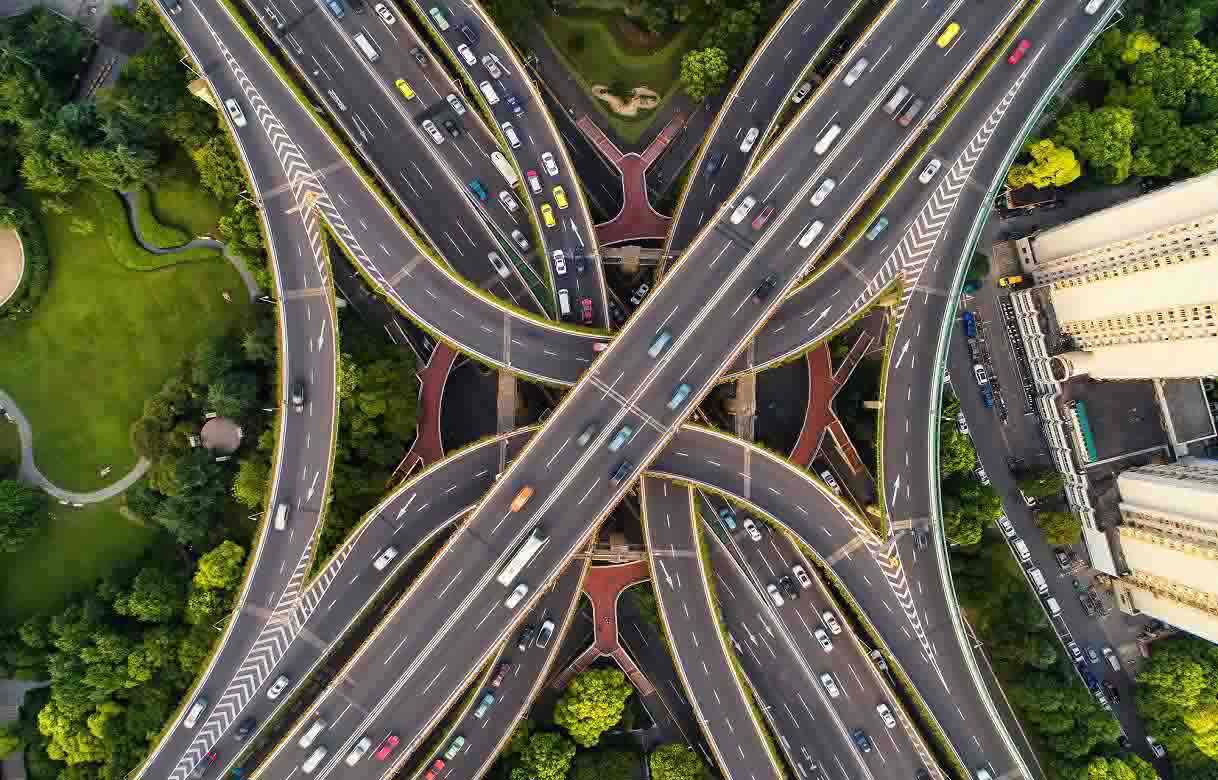 highway bridge with road traffic highway bridge with road traffic